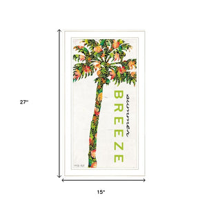 HomeRoots Set of Two Tropical Palm Tree Wall Art – Stylish White Framed Decor for Beachy Home Vibes! 568515