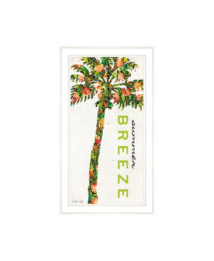 HomeRoots Set of Two Tropical Palm Tree Wall Art – Stylish White Framed Decor for Beachy Home Vibes! 568515