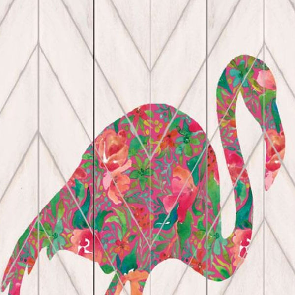 HomeRoots Set of Two Flamingo Wall Art Prints - Vibrant Framed Decor for Modern Home Styling & Focal Point 568519