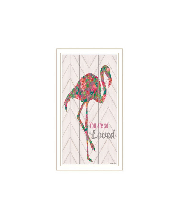 HomeRoots Set of Two Flamingo Wall Art Prints - Vibrant Framed Decor for Modern Home Styling & Focal Point 568519