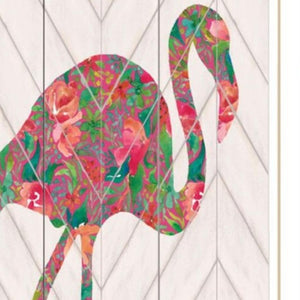 HomeRoots Set of Two Flamingo Wall Art Prints - Vibrant Framed Decor for Modern Home Styling & Focal Point 568519