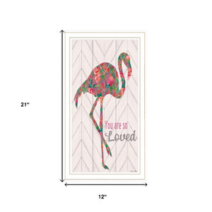 HomeRoots Set of Two Flamingo Wall Art Prints - Vibrant Framed Decor for Modern Home Styling & Focal Point 568519