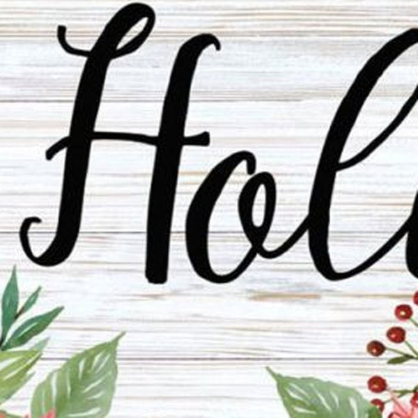 HomeRoots Set of Two Merry and Bright Holiday Wall Art Prints with White Frames for Festive Home Decor 568523