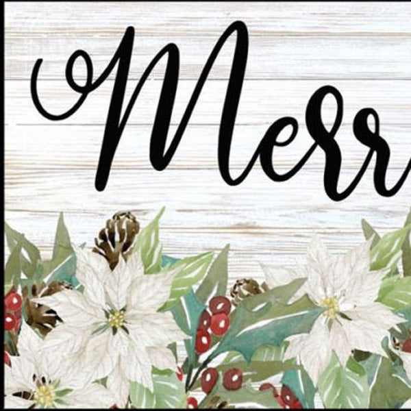 HomeRoots Set of Two Vibrant Merry and Bright Holiday Framed Wall Art for Festive Home Décor & Style 568526