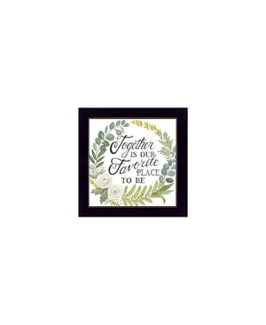 HomeRoots Set of Three Heartfelt "Together Is Our Favorite Place to Be!" Framed Wall Art for Home Decor 568528