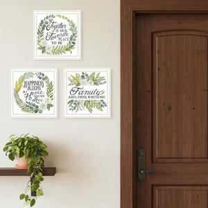 HomeRoots Set of Three Uplifting "Together Is Our Favorite Place to Be!" Framed Wall Art for Home Decor 568530