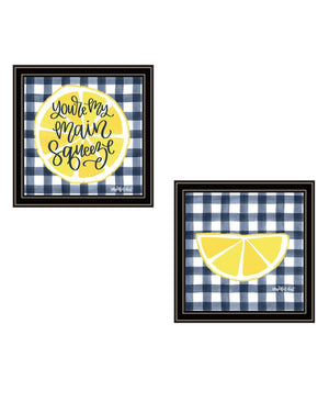 HomeRoots Set Of Two "You're My Main Squeeze" Framed Wall Art Prints for a Playful Kitchen Decor Style 568532