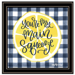 HomeRoots Set Of Two "You're My Main Squeeze" Framed Wall Art Prints for a Playful Kitchen Decor Style 568532
