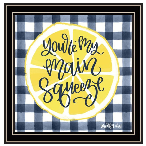 HomeRoots Set Of Two "You're My Main Squeeze" Framed Wall Art Prints for a Playful Kitchen Decor Style 568532