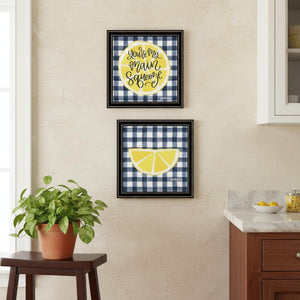 HomeRoots Set Of Two "You're My Main Squeeze" Framed Wall Art Prints for a Playful Kitchen Decor Style 568532