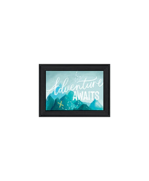 HomeRoots Set of Three Framed "Adventure Awaits" Prints - Modern Wall Art for Home & Office Décor Upgrade 568534