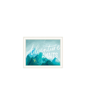 HomeRoots Set of Three "Adventure Awaits" Framed Wall Art - Bold, Contemporary Decor for Any Space! 568536