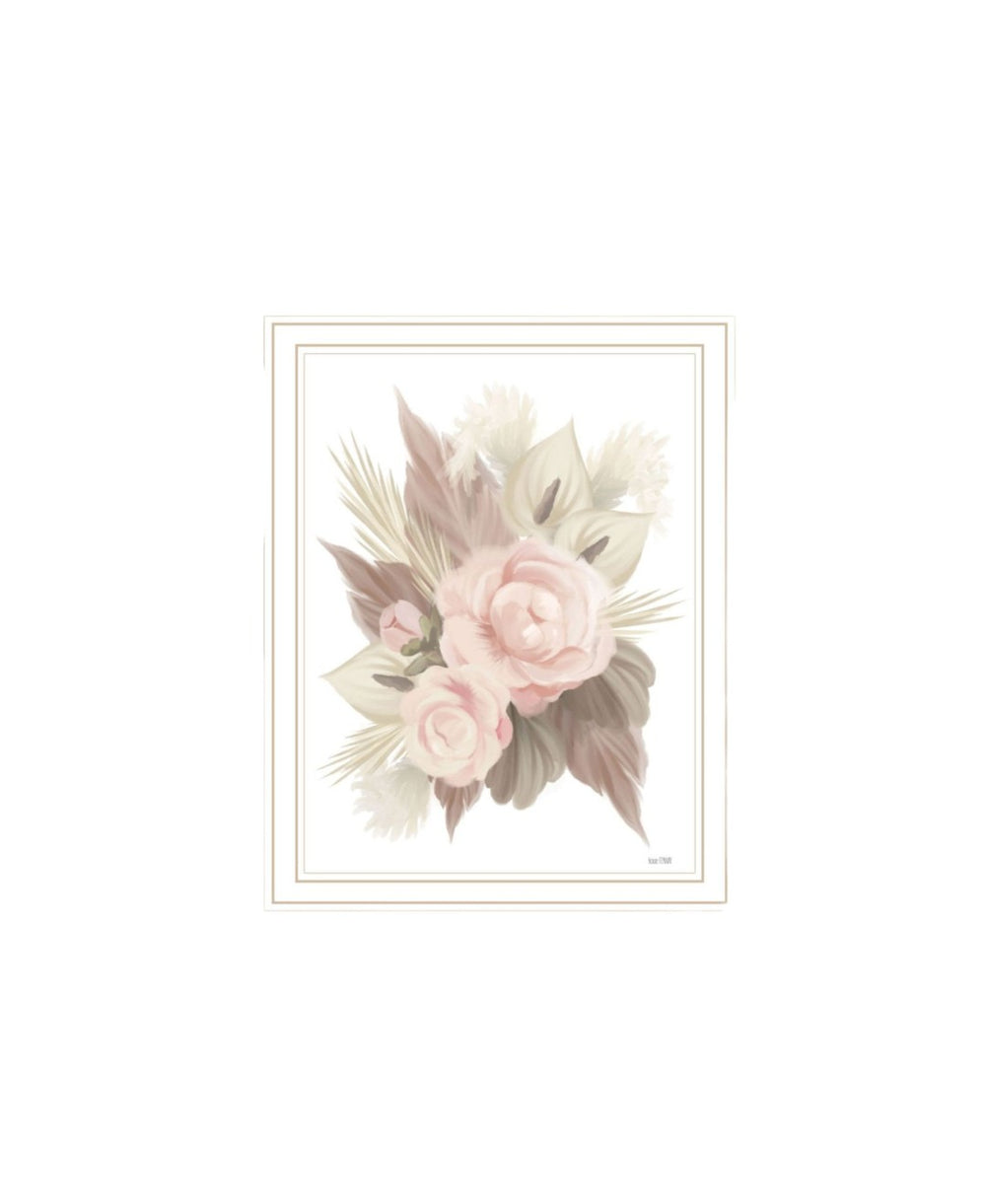 HomeRoots Set of Two Bohemian Macrame & Floral Wall Art Prints in Elegant White Frames for Modern Decor 568539