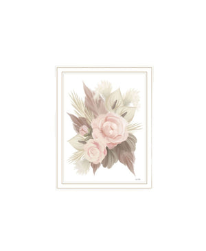 HomeRoots Set of Two Bohemian Macrame & Floral Wall Art Prints in Elegant White Frames for Modern Decor 568539