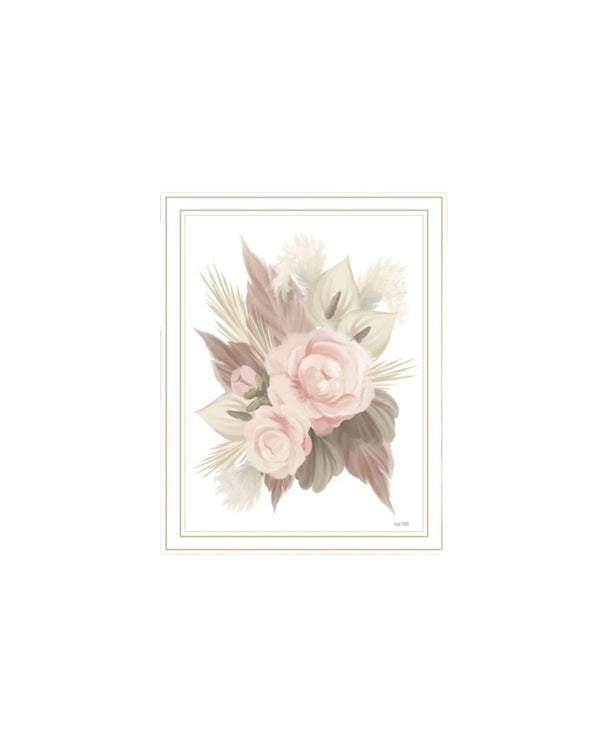 HomeRoots Set of Two Bohemian Macrame & Floral Wall Art Prints in Elegant White Frames for Modern Decor 568539