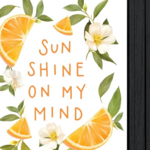 HomeRoots Set Of Two "Sunshine on My Mind - Oranges" Framed Wall Art for Modern Home Decor & Stylish Touches 568542