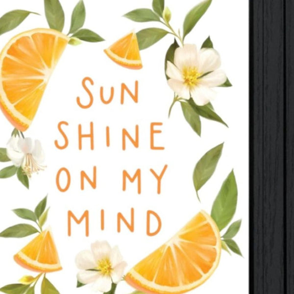 HomeRoots Set Of Two "Sunshine on My Mind - Oranges" Framed Wall Art for Modern Home Decor & Stylish Touches 568542