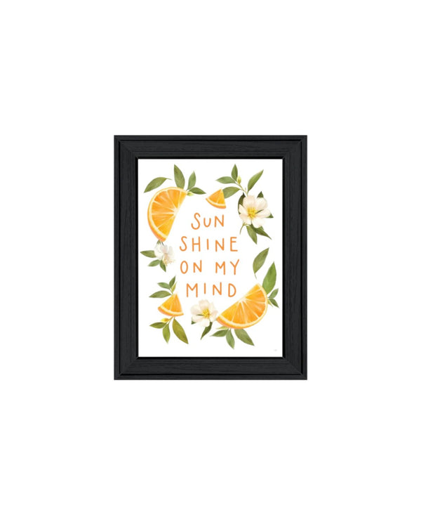 HomeRoots Set Of Two "Sunshine on My Mind - Oranges" Framed Wall Art for Modern Home Decor & Stylish Touches 568542