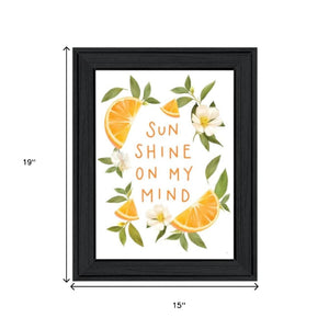 HomeRoots Set Of Two "Sunshine on My Mind - Oranges" Framed Wall Art for Modern Home Decor & Stylish Touches 568542