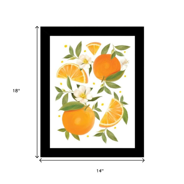 HomeRoots Set of Two "Sunshine on My Mind" Vibrant Orange Framed Wall Art for Chic Home Décor & Easy Styling 568543