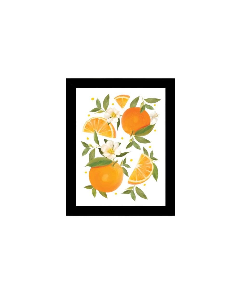 HomeRoots Set of Two "Sunshine on My Mind" Vibrant Orange Framed Wall Art for Chic Home Décor & Easy Styling 568543