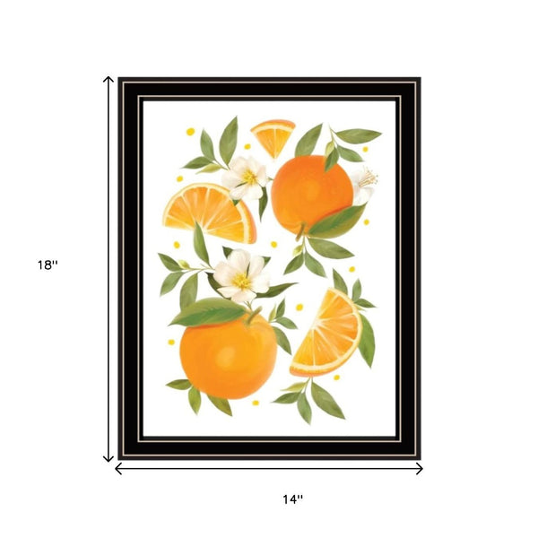 HomeRoots Set of Two "Sunshine on My Mind - Oranges" Black Framed Wall Art for Vibrant Home Decor Style 568544