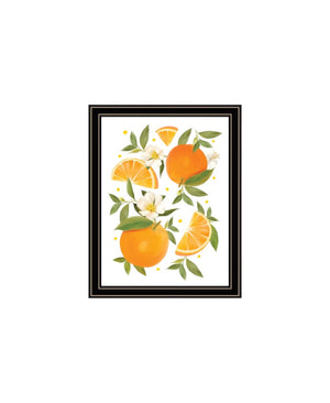 HomeRoots Set of Two "Sunshine on My Mind - Oranges" Black Framed Wall Art for Vibrant Home Decor Style 568544