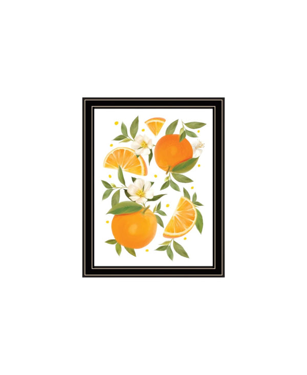 HomeRoots Set of Two "Sunshine on My Mind - Oranges" Black Framed Wall Art for Vibrant Home Decor Style 568544