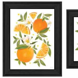 HomeRoots Set of Two Summer-Inspired Black Framed Wall Art Prints - Elevate Your Home Décor Effortlessly! 568546