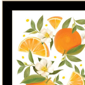 HomeRoots Set of Two Vibrant Summer-Inspired Framed Wall Art Prints in Sleek Black Frames for Any Room 568547