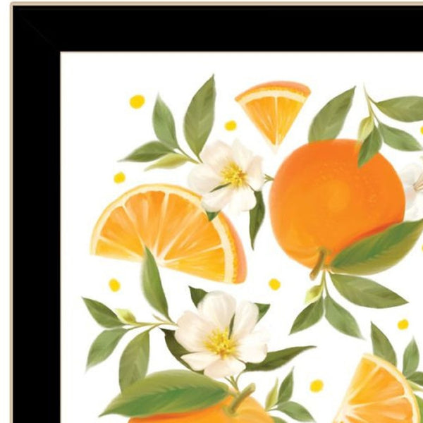 HomeRoots Set of Two Vibrant Summer-Inspired Framed Wall Art Prints in Sleek Black Frames for Any Room 568547