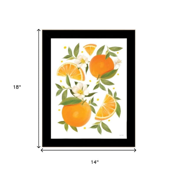 HomeRoots Set of Two Vibrant Summer-Inspired Framed Wall Art Prints in Sleek Black Frames for Any Room 568547