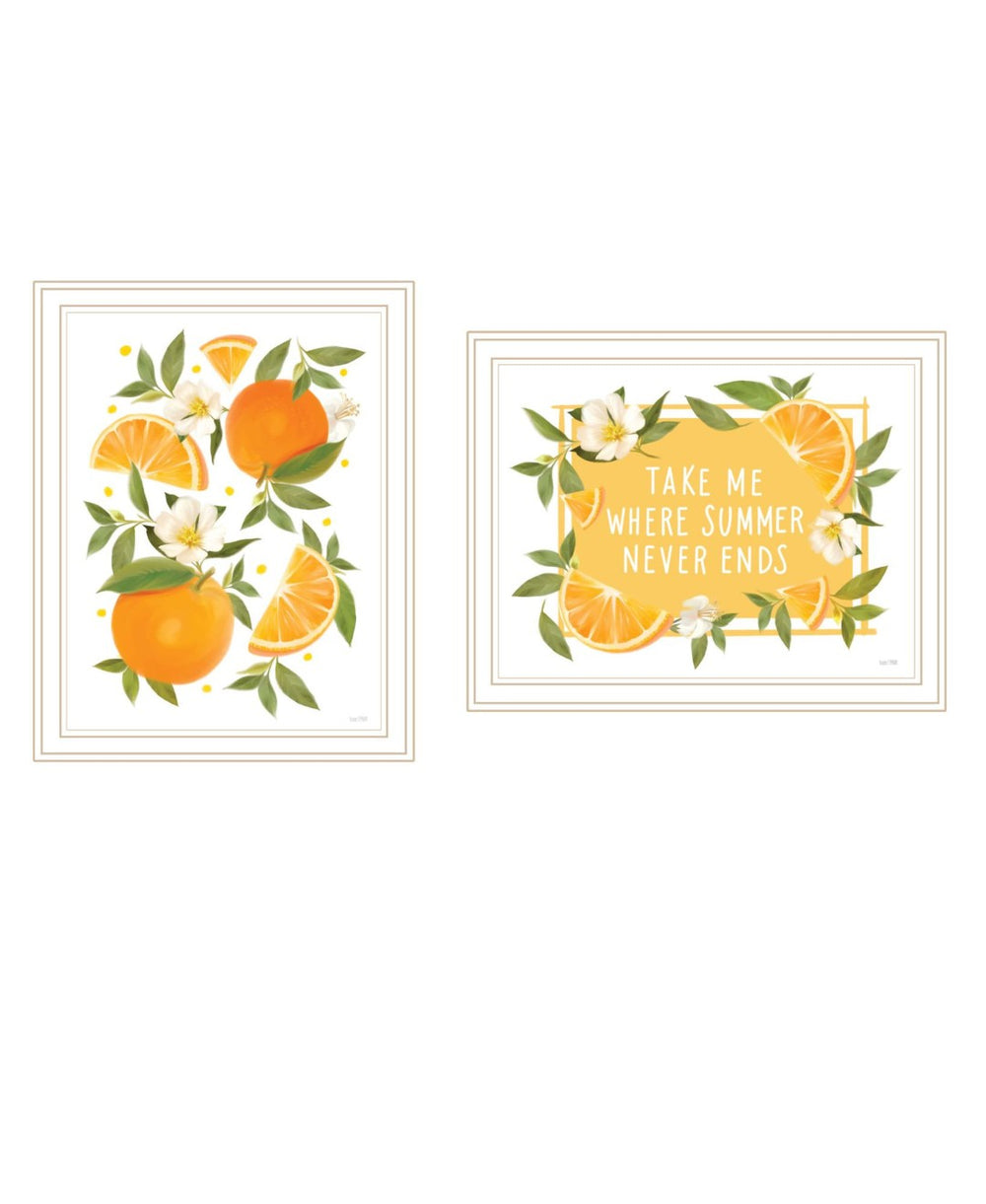 HomeRoots Set of Two Vibrant Summer-Inspired Framed Wall Art Prints for Timeless Home Décor Uplift 568549