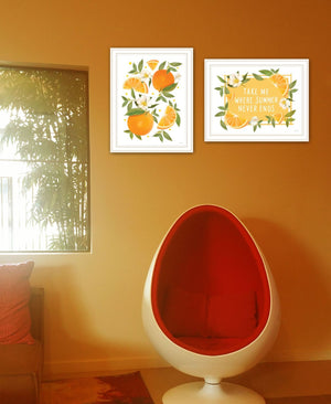 HomeRoots Set of Two Vibrant Summer-Inspired Framed Wall Art Prints for Timeless Home Décor Uplift 568549