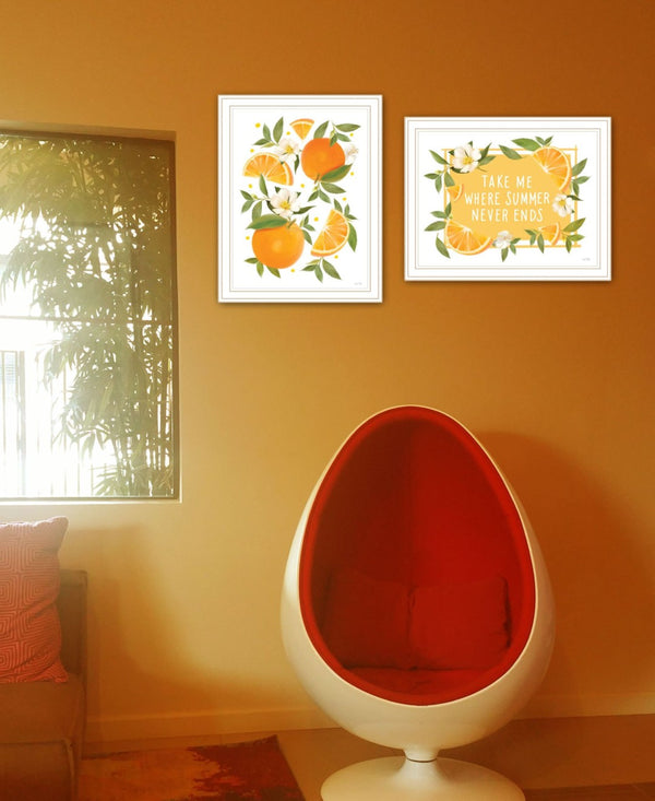 HomeRoots Set of Two Vibrant Summer-Inspired Framed Wall Art Prints for Timeless Home Décor Uplift 568549