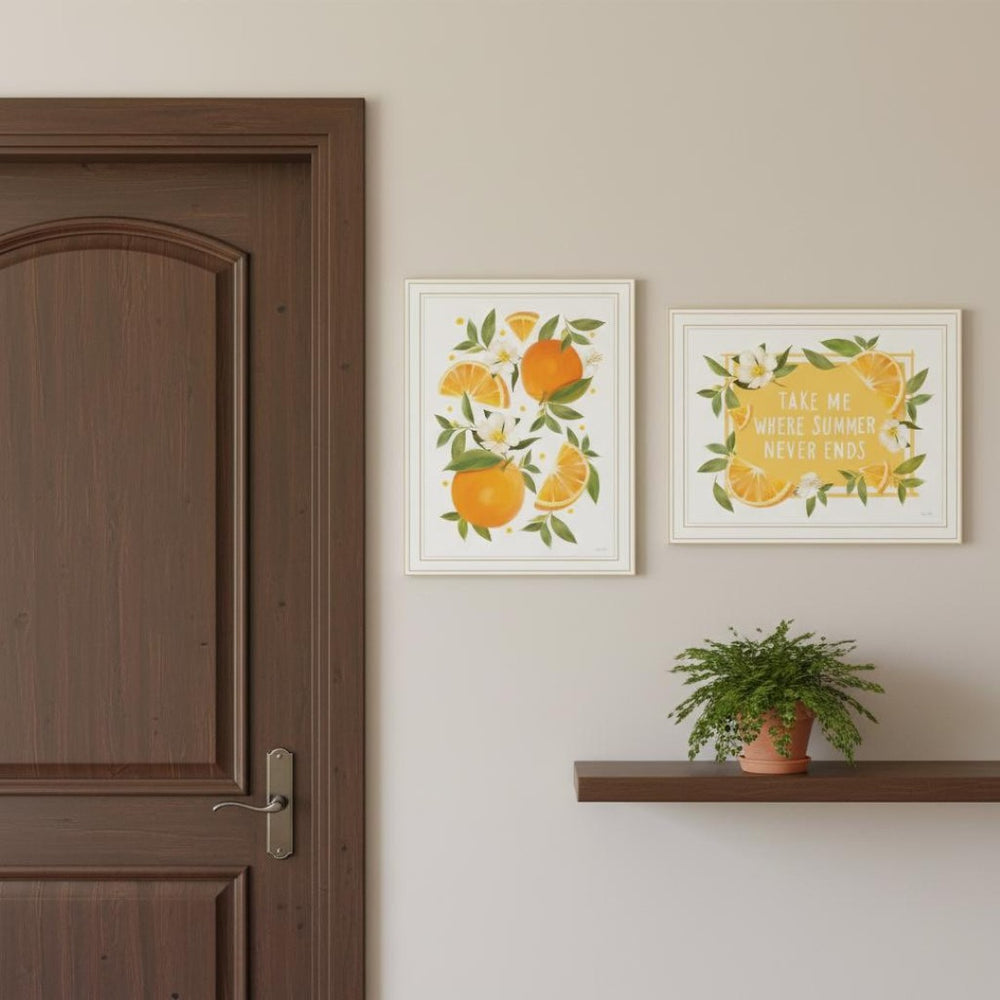 HomeRoots Set of Two Vibrant Summer-Inspired Framed Wall Art Prints for Timeless Home Décor Uplift 568549