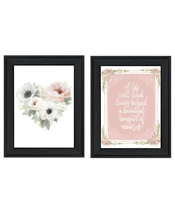 HomeRoots Set of Two Framed Wall Art - Uplifting Memories Décor for Any Room, Perfect for Modern & Classic Spaces 568550