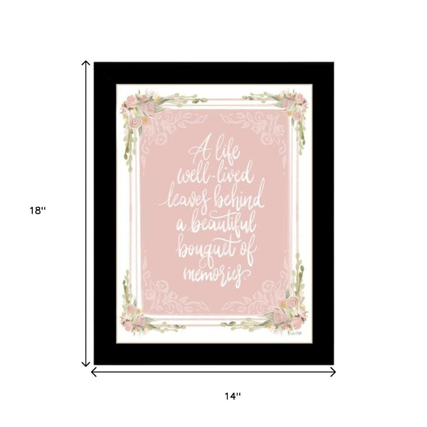 HomeRoots Set of Two Framed Wall Art Prints - Timeless Black Frames for Meaningful Moments & Warmth 568551
