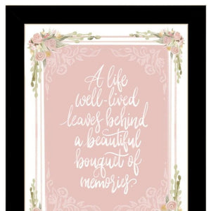 HomeRoots Set of Two Framed Wall Art Prints - Timeless Black Frames for Meaningful Moments & Warmth 568551