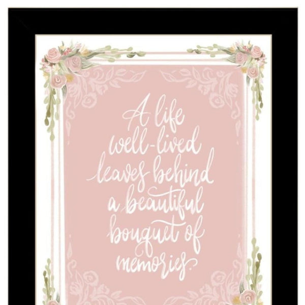 HomeRoots Set of Two Framed Wall Art Prints - Timeless Black Frames for Meaningful Moments & Warmth 568551