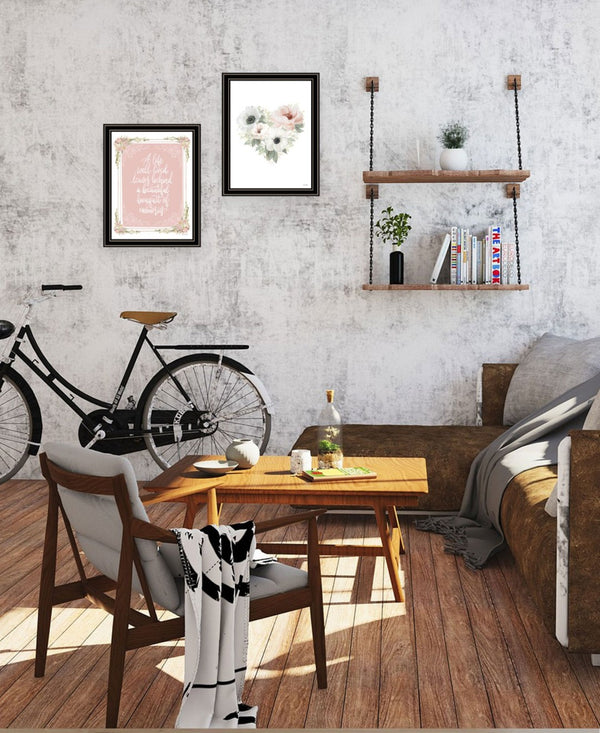 HomeRoots Set of Two Framed Wall Art - Vibrant Prints for a Joyful Home, Perfect for Modern Décor Spaces! 568552