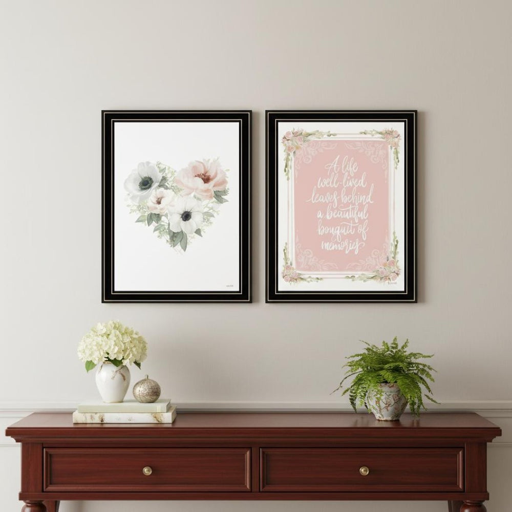 HomeRoots Set of Two Framed Wall Art - Vibrant Prints for a Joyful Home, Perfect for Modern Décor Spaces! 568552