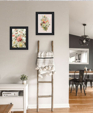HomeRoots Set of Two "Summer Wildflowers Just for You" Framed Art - Vibrant Botanical Decor for Any Space 568554