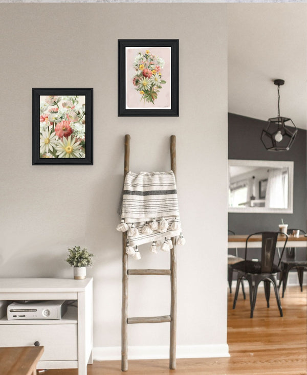 HomeRoots Set of Two "Summer Wildflowers Just for You" Framed Art - Vibrant Botanical Decor for Any Space 568554