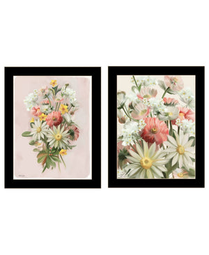 HomeRoots Set of Two Elegant Summer Wildflowers Framed Wall Art Prints - Vibrant Décor for Any Space 568555