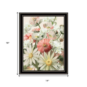 HomeRoots Set of Two Vibrant "Summer Wildflowers" Black Framed Wall Art for Stylish Home Décor Enhancements 568556