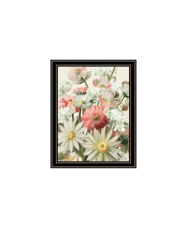 HomeRoots Set of Two Vibrant "Summer Wildflowers" Black Framed Wall Art for Stylish Home Décor Enhancements 568556