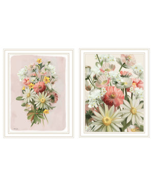 HomeRoots Set of Two Black Framed Summer Wildflowers Wall Art Prints - Elegant Decor for Any Room 568557