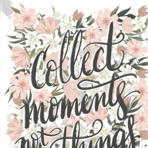 HomeRoots Set of Two Framed Wall Art - "Collect Moments Not Things" for Modern Coastal Home Décor 568560