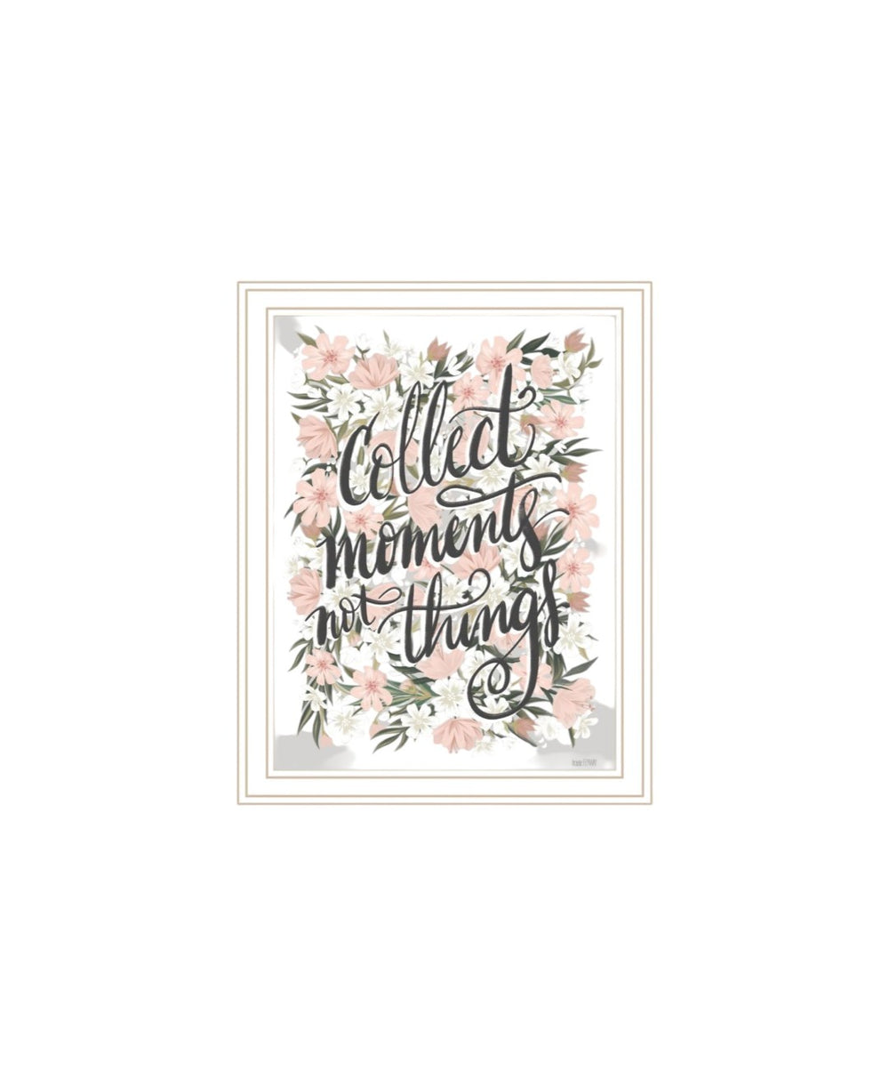 HomeRoots Set of Two Framed Wall Art - "Collect Moments Not Things" for Modern Coastal Home Décor 568560